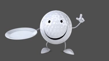 Eğlenceli çizgi film golf topu