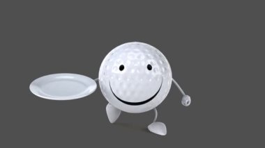 Eğlenceli çizgi film golf topu