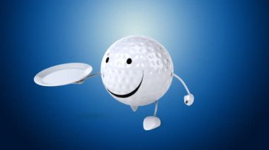 Eğlenceli çizgi film golf topu