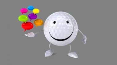 Eğlenceli çizgi film golf topu