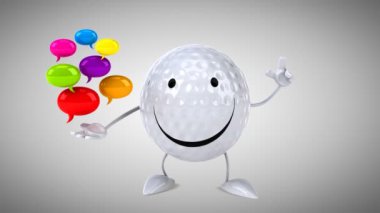 Eğlenceli çizgi film golf topu