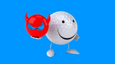 Eğlenceli çizgi film golf topu