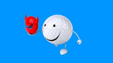 Eğlenceli çizgi film golf topu