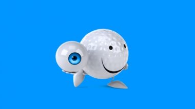 Eğlenceli çizgi film golf topu