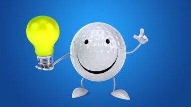 Eğlenceli çizgi film golf topu