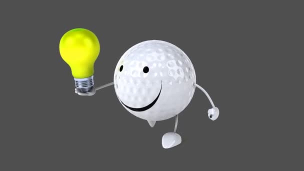 Piłeczki do golfa zabawne kreskówki — Wideo stockowe