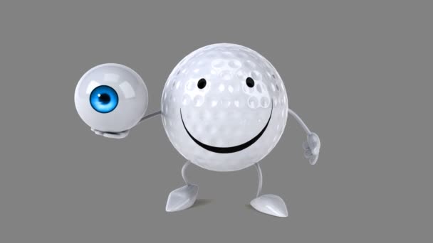 Ballon de golf amusant dessin animé — Video