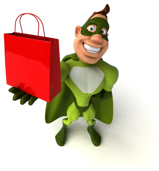 Fun cartoon superhero — Stock Photo, Image