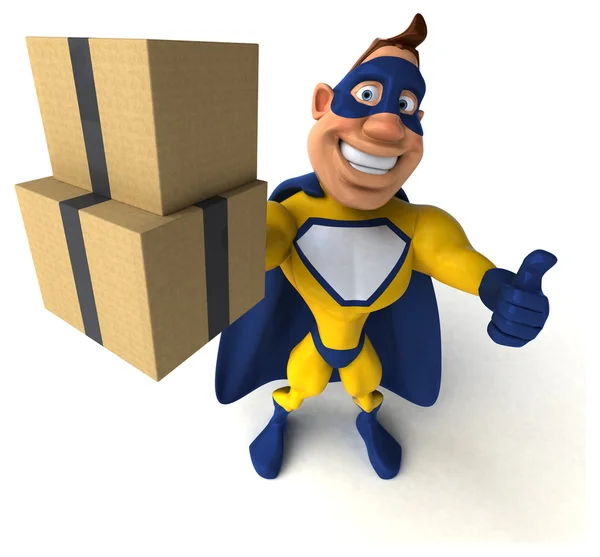 Fun cartoon superhero — Stock Photo, Image