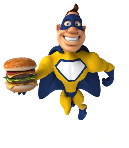 Fun cartoon superhero — Stock Photo, Image