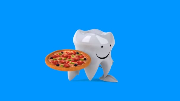 Fun cartoon tooth — Stock Video