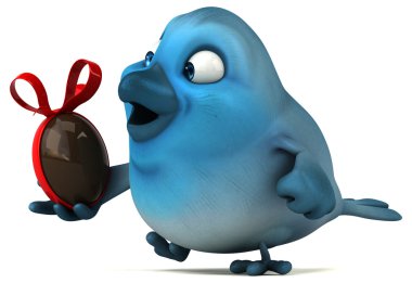 çizgi film mavi kuş