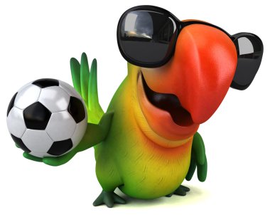 Eğlenceli çizgi film papağan