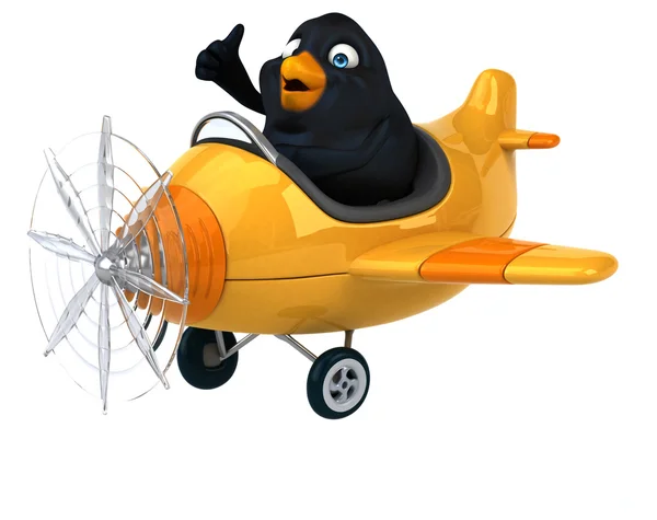 Fun cartoon Blackbird — Stock Photo, Image
