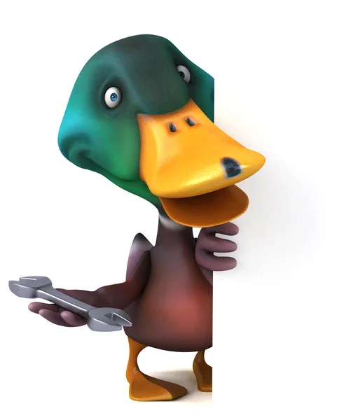 Fun cartoon Duck — Stock Photo, Image