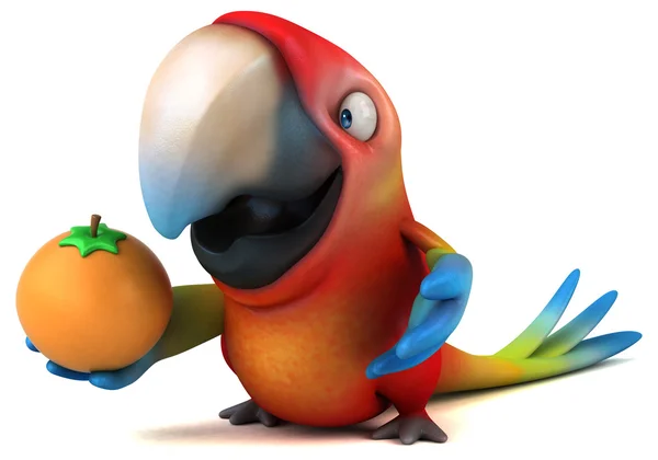 Fun cartoon parrot — Stock Photo, Image