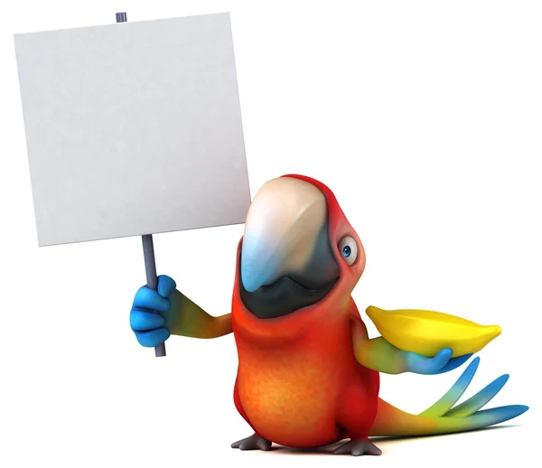 Spaß Cartoon Papagei — Stockfoto