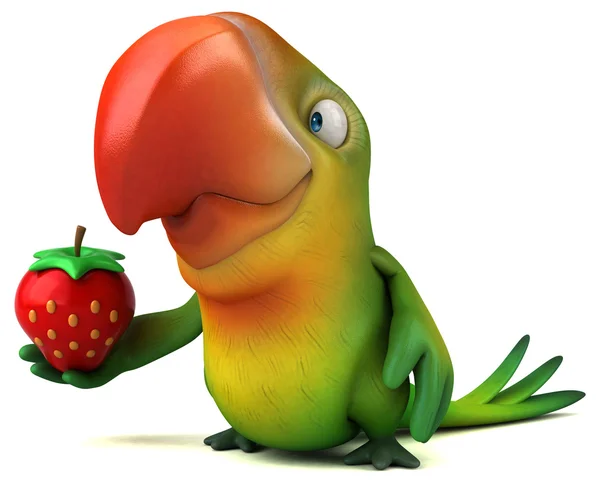 Fun cartoon parrot — Stock Photo, Image