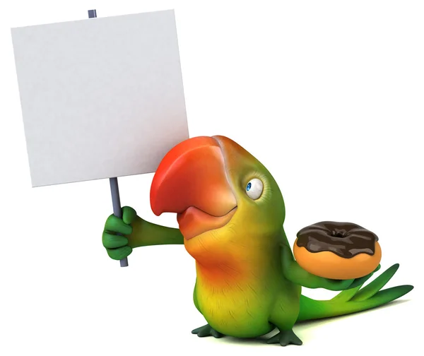 Fun cartoon parrot — Stock Photo, Image