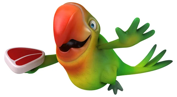 Leuke cartoon parrot — Stockfoto