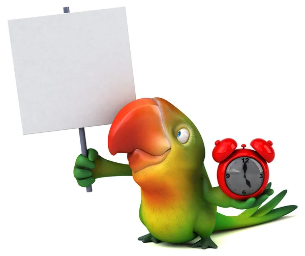 Leuke cartoon parrot — Stockfoto