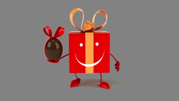 Divertente regalo cartone animato — Video Stock