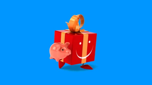 Divertente regalo cartone animato — Video Stock