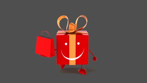 Divertente regalo cartone animato — Video Stock