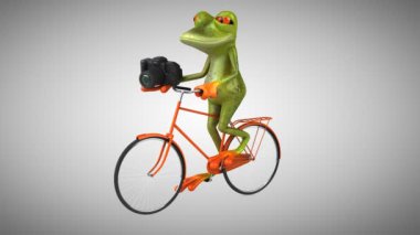 Eğlenceli çizgi film kurbağa