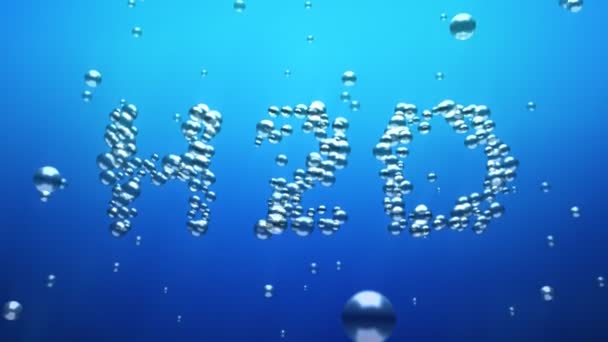 Пузыри, образующие символ — стоковое видео