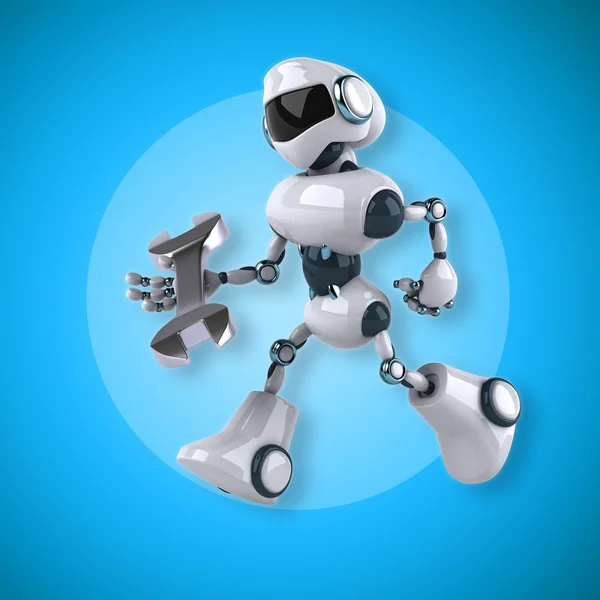 재미 있는 만화 로봇 — 스톡 사진