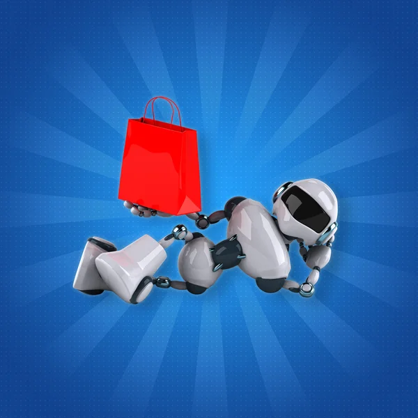 Divertente robot cartone animato — Foto Stock