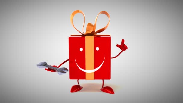 Divertente regalo cartone animato — Video Stock