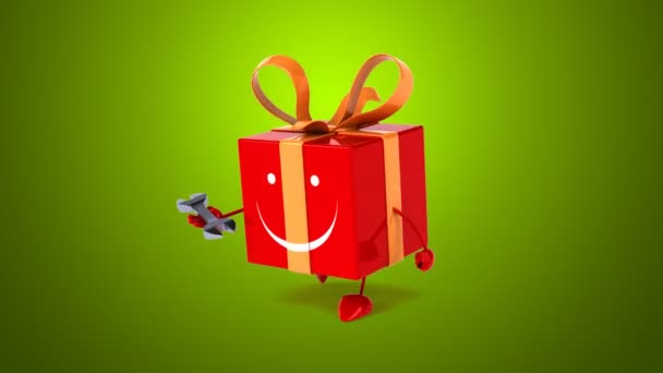 Divertente regalo cartone animato — Video Stock