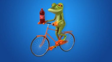Eğlenceli çizgi film kurbağa