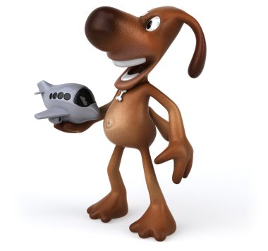 eğlenceli bir karikatür köpek
