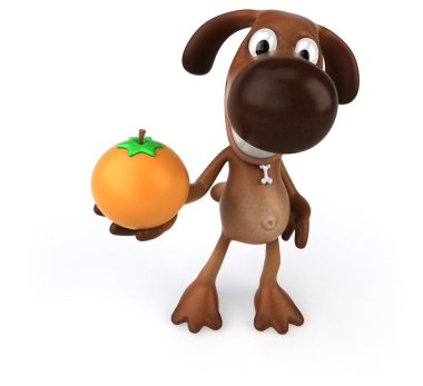 eğlenceli bir karikatür köpek
