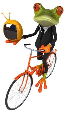 Eğlenceli çizgi film kurbağa