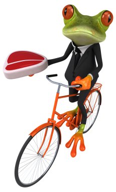 Eğlenceli çizgi film kurbağa