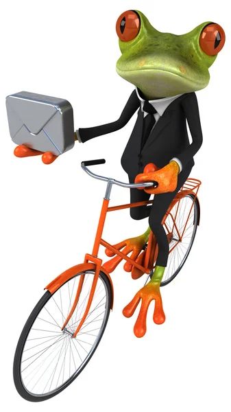 Fun cartoon frog — Stock Photo, Image