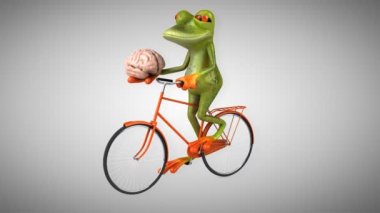 Eğlenceli çizgi film kurbağa