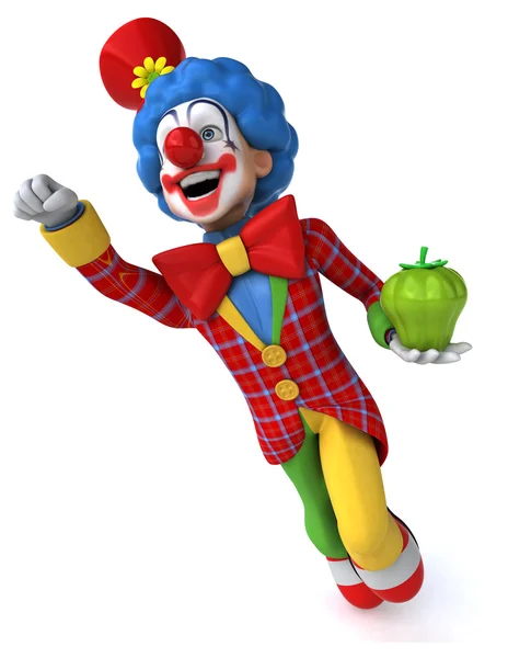 Divertente clown cartone animato — Foto Stock