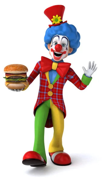 Leuke cartoon clown — Stockfoto