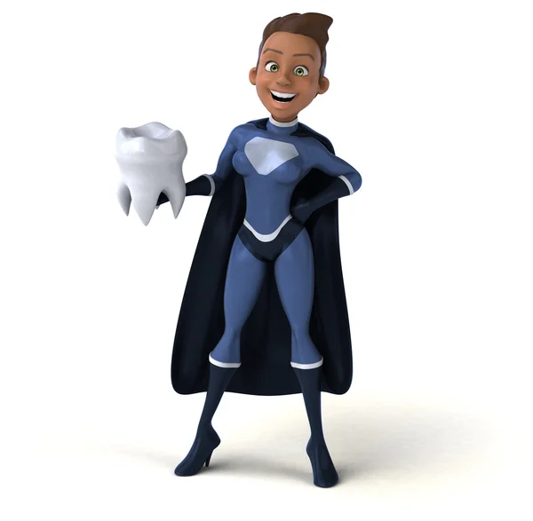 Cartoon Super woman — Stock Photo, Image