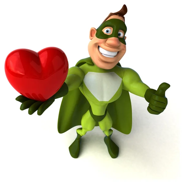 Fun cartoon superhero — Stock Photo, Image