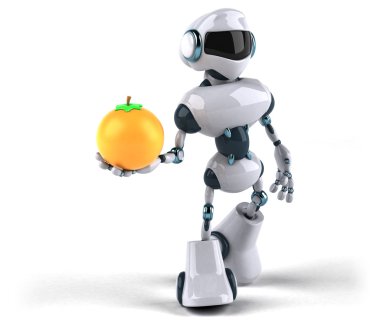 Eğlenceli çizgi film robot