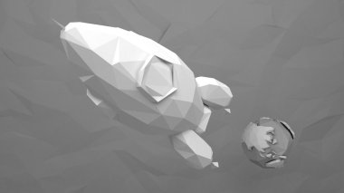 Dünya'dan uçan kağıt roket