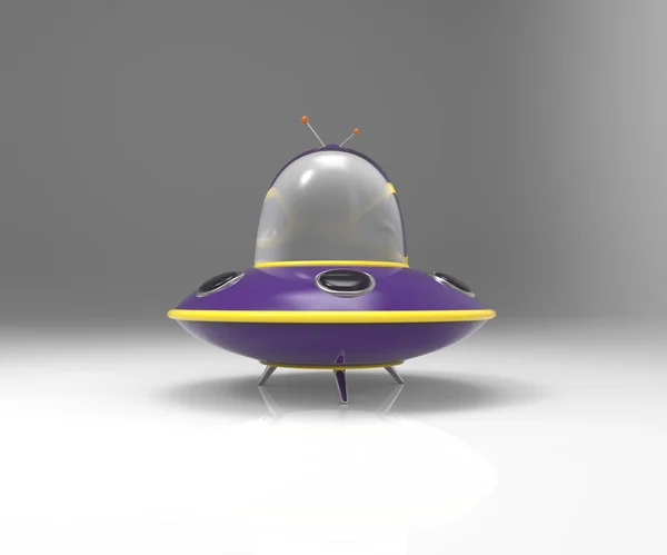 Cartoon flying saucer — Stock Photo, Image
