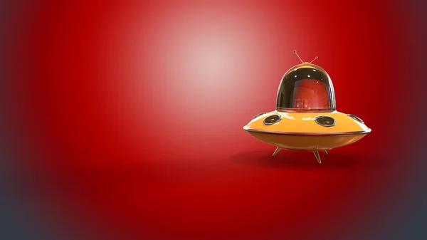 Cartoon flying saucer — Fotografie, imagine de stoc
