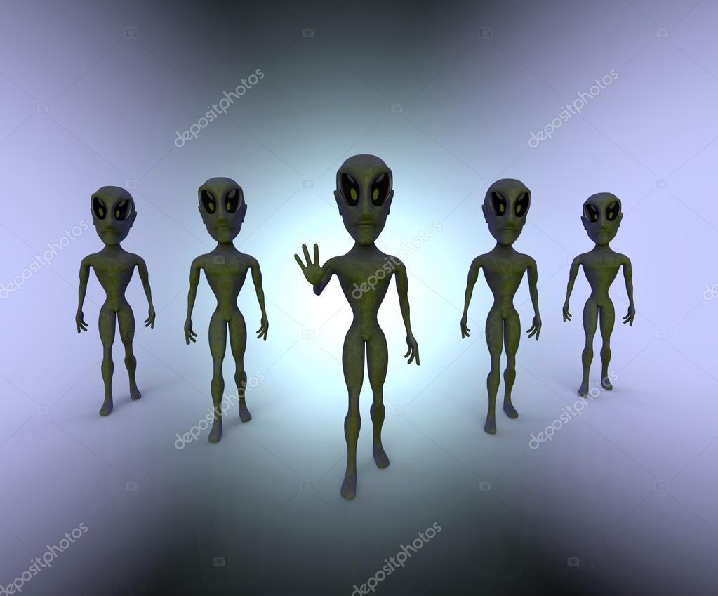 Aliens dos desenhos animados